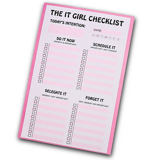 It Girl Checklist Notepad | Eisenhower matrix todo list