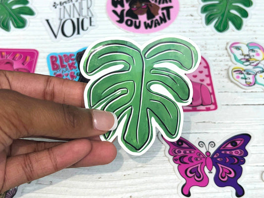 Monstera Leaf 3 Inch Vinyl Sticker