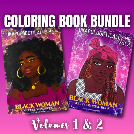 Black Woman Coloring Book Duo Bundle