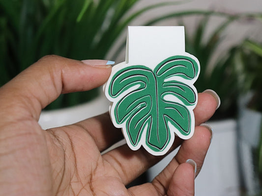 Monstera Leaf Magnetic Bookmark | Plant Lover, Houseplants, Bookish, Book Gifts, Plant Mom, Plant Gifts, Bookmarks