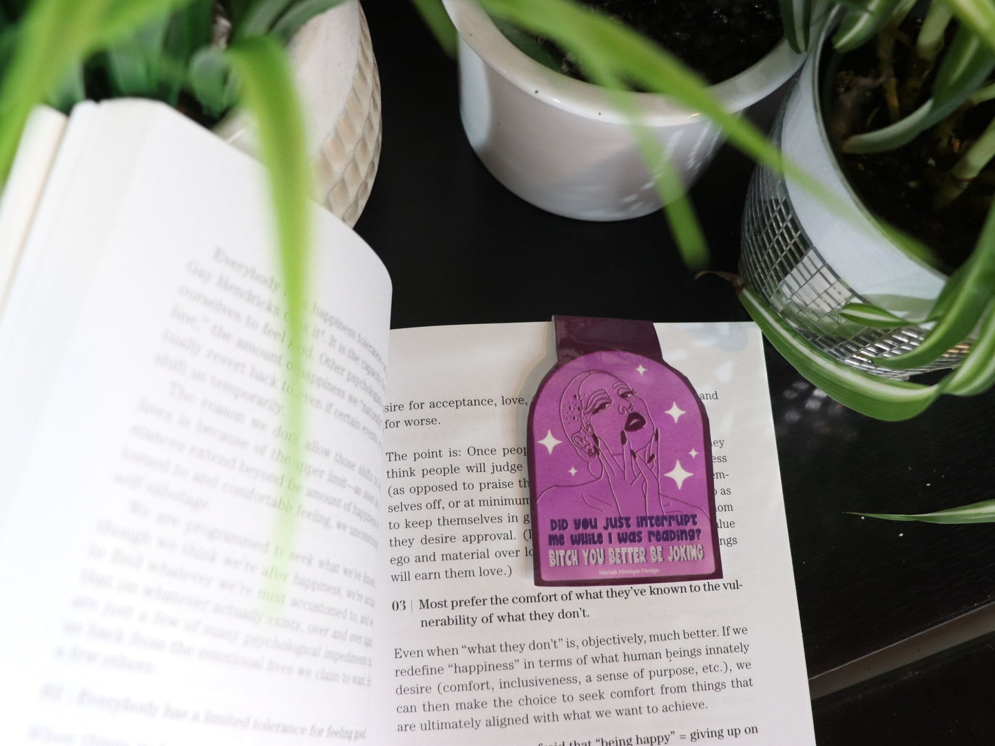 Maddy Euphoria Magnetic Bookmark| Alexa Demie, Bookish, Book Gifts, Preppy,Bad Bitch, Did You Just Interrupt Me, Maddy Perez, Purple, Retro