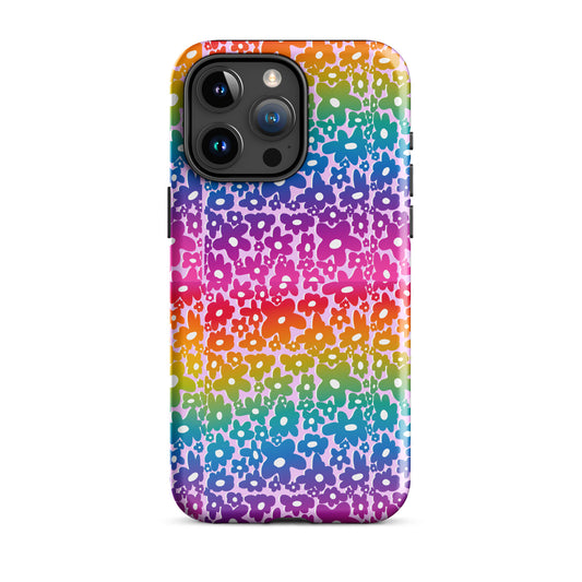 Rainbow Floral Pattern Tough Case for iPhone®