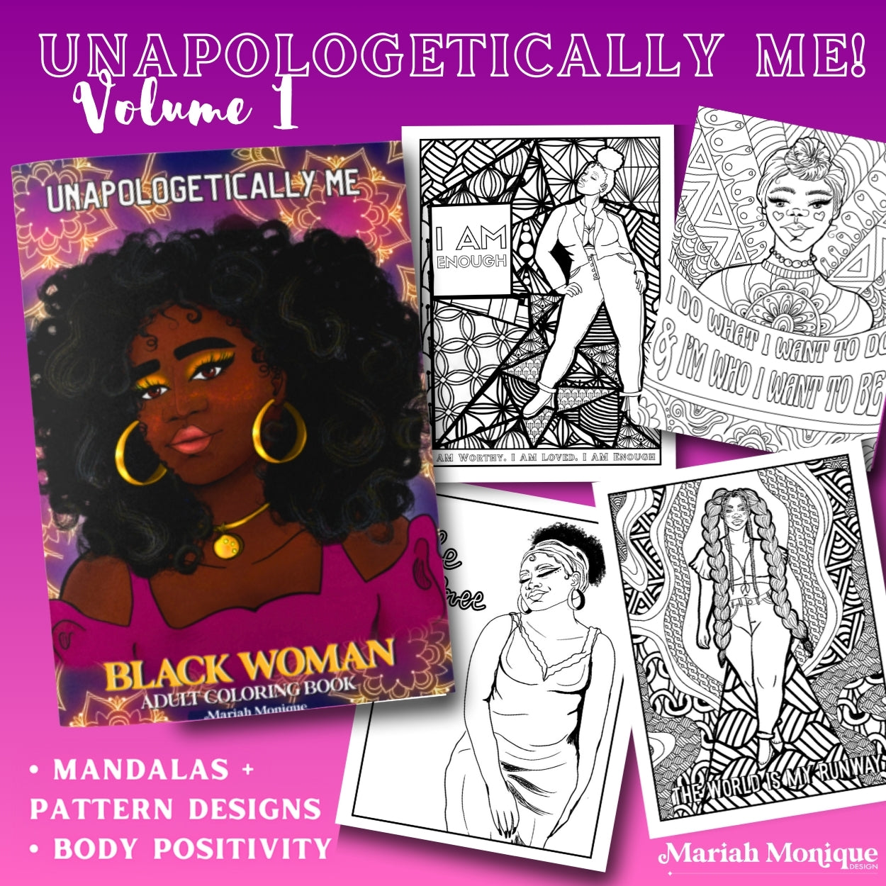 Black Woman Coloring Book Duo Bundle